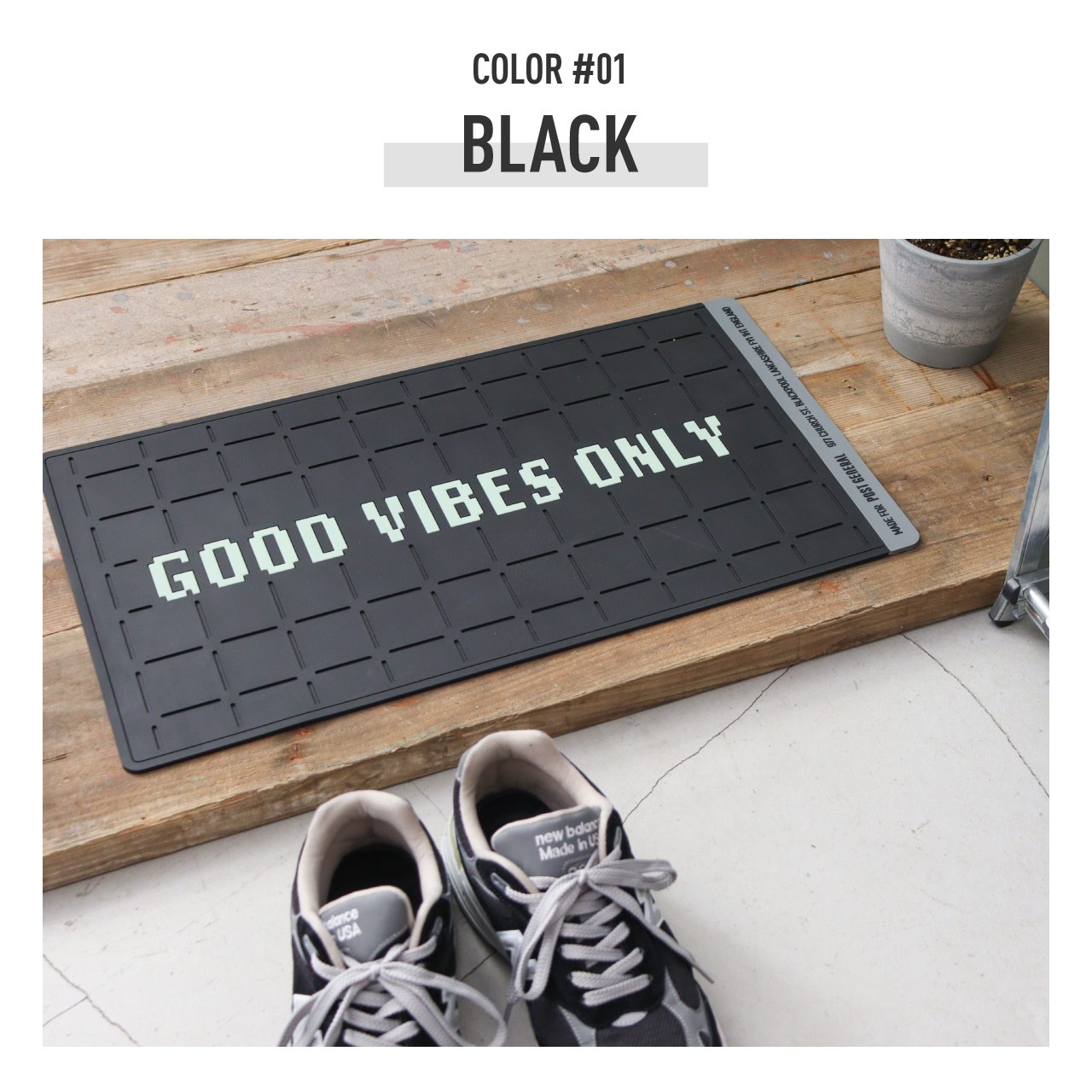 RUBBER LUMINOUS DOOR MAT GOOD VIBES ONLY / ラバールミナス