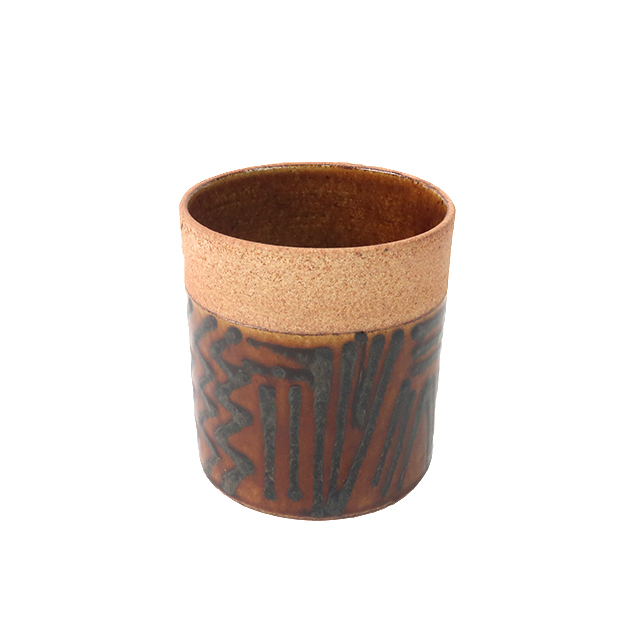 THNIC MINO POTTERY SERIES FROWER VASE＆POT / スニック フラワーベース＆ポット - BROWN  【982070009】 | POST GENERAL
