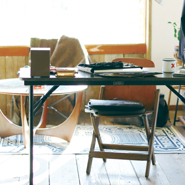 FOLDING RATTAN TABLE -BY THE AROROG.- / フォールディング