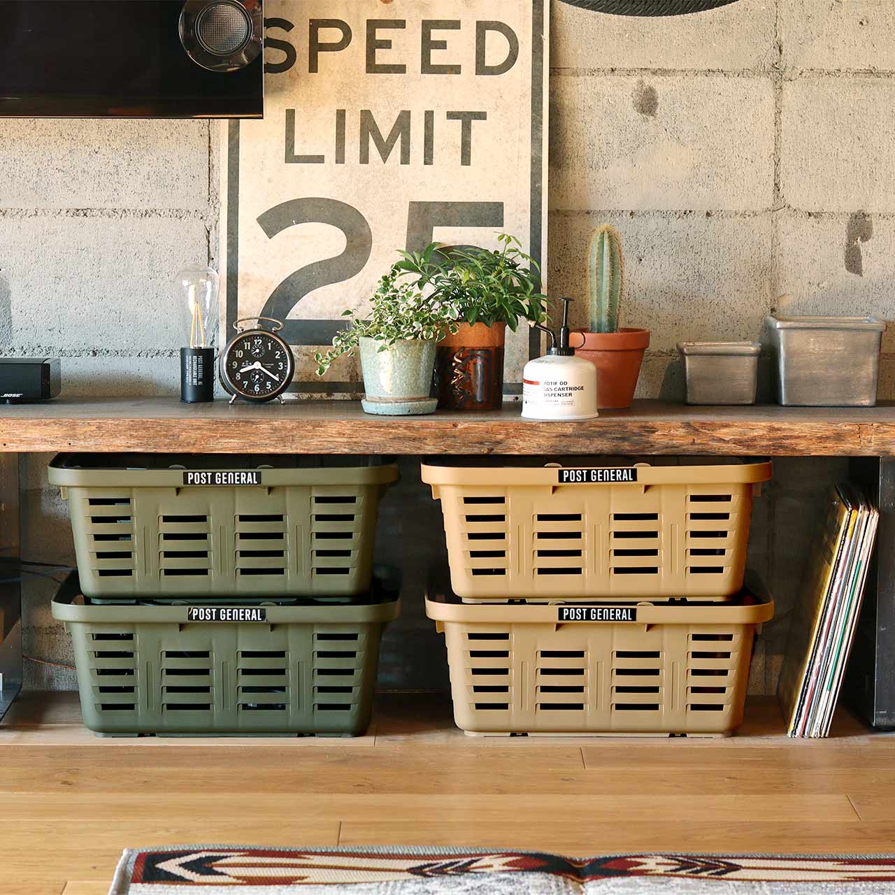 Post General Basket Duty Heavy Low Olive オリーブ ヘビーデューティーバスケット ポストジェネラル ロー 正規販売店 ポストジェネラル