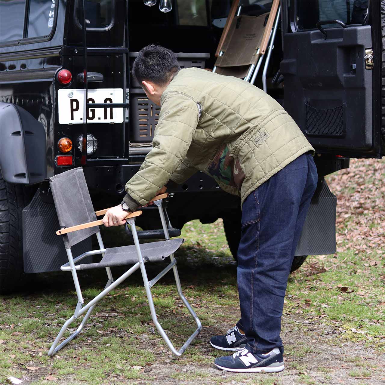 WAXED CANVAS ROVER CHAIR TYPE HIGH / ワックスドキャンバス ローバーチェア タイプハイ - BROWN  【982260025】 | POST GENERAL