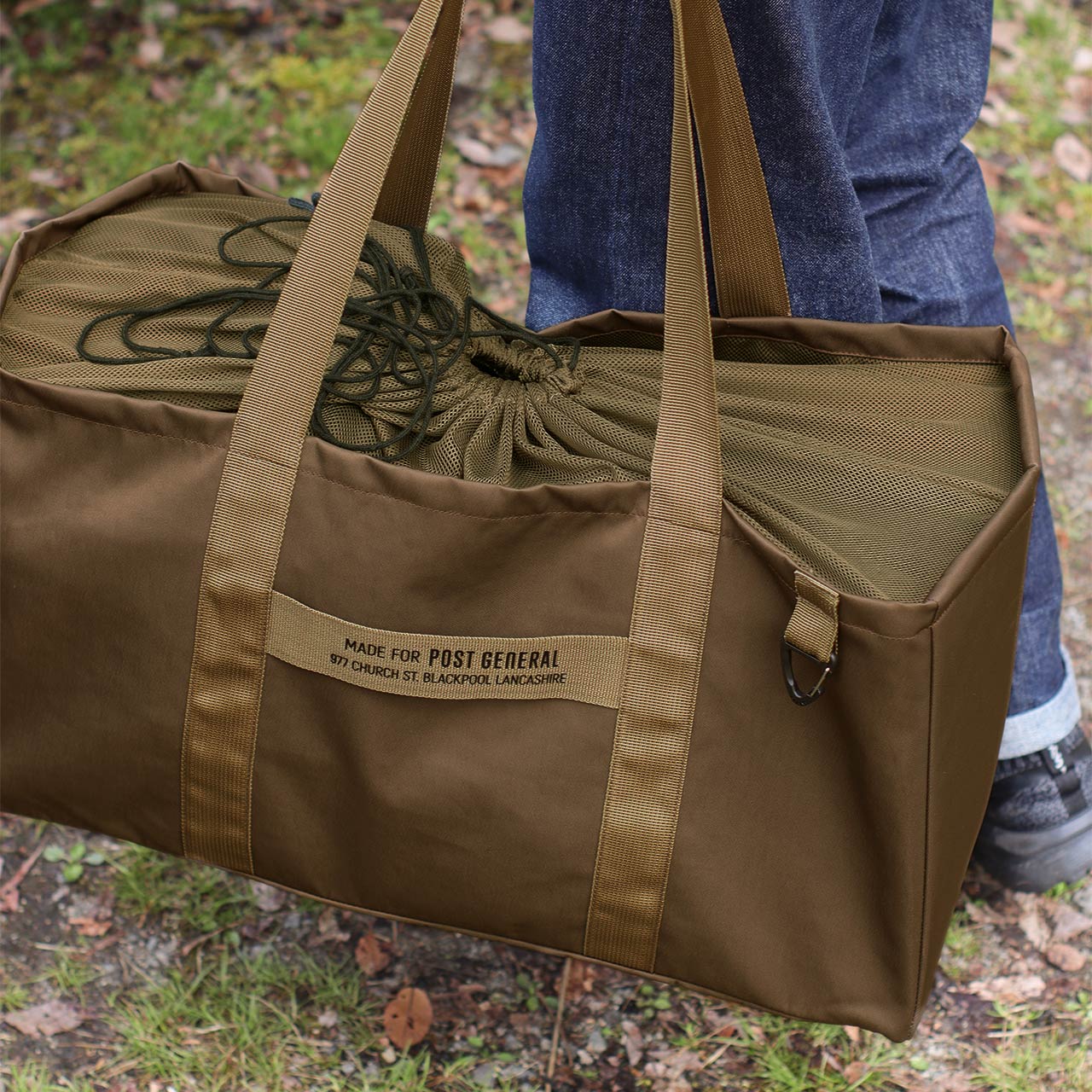 UTILITY TOTE BAG / ユーティリティートートバッグ - OLIVE
