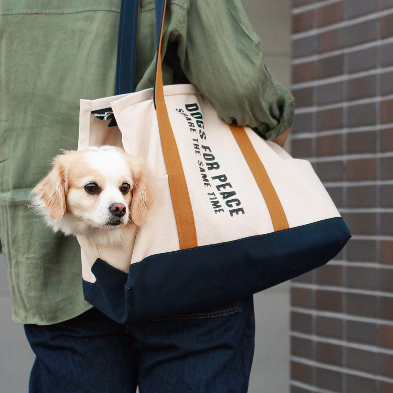 ALBERTON DOG CARRIES TOTE BAG / アルバートンキャリートートバッグ - OFF WHITE/ DOGS FOR  PEACE /ドッグスフォーピース | POST GENERAL