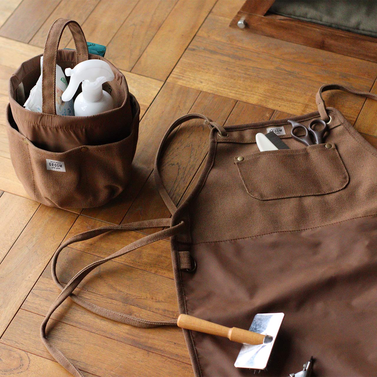 OSEWA APRON / お世話エプロン - OLIVE 【972310033】GROOM / グルーム