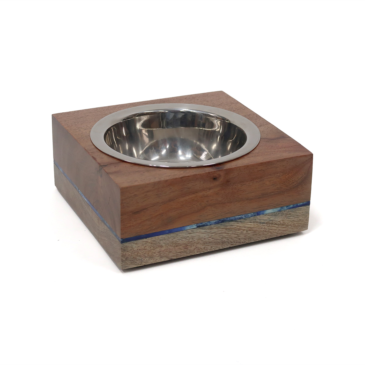 WOODEN DOG BOWL / ウッデンドッグボウル - SILVER 【960024009 WOODEN DOG BOWL / ウッデンドッグボウル - SILVER 【960024009
