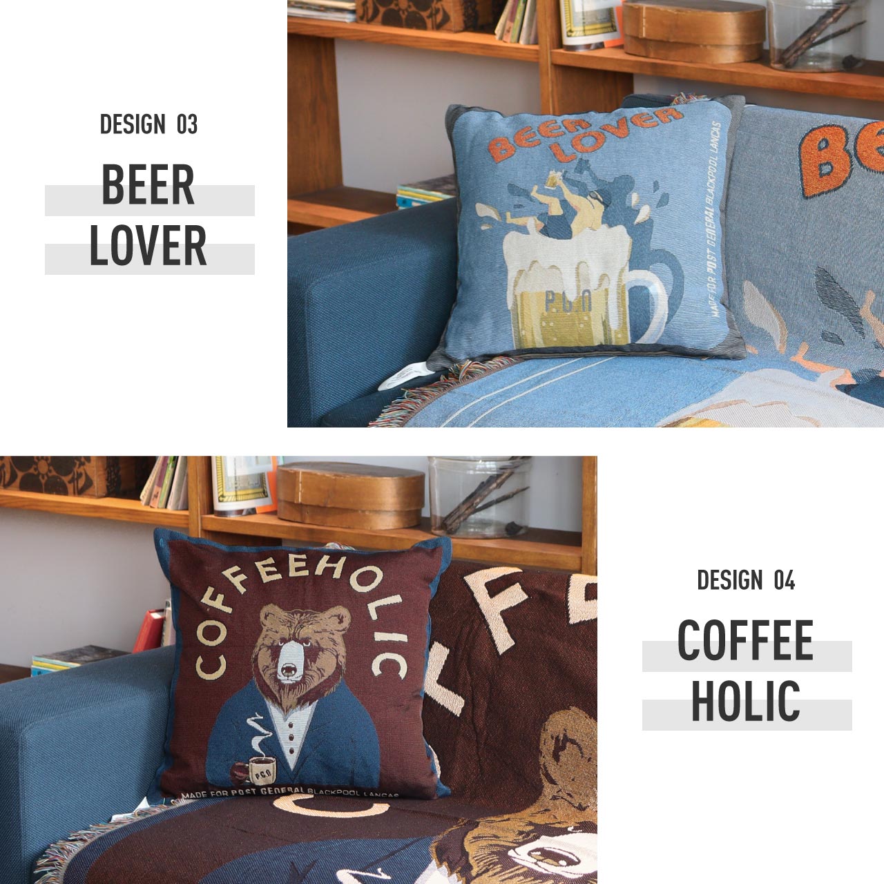 TO-GO CUSHION COVER / トゥーゴークッションカバー - BEER LOVER
