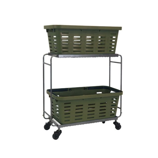 IRON WAGON with HEAVY DUTY BASKET LONG / アイアンワゴン ウィズ ヘビーデューティーバスケット ロング -  OLIVE 【982150002】 | POST GENERAL