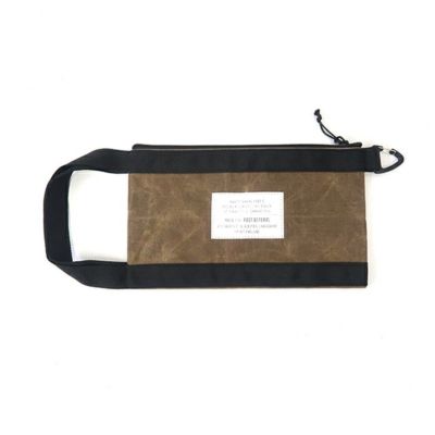 WAXED CANVAS POUCH / ワックスドキャンバス ポーチ - BROWN