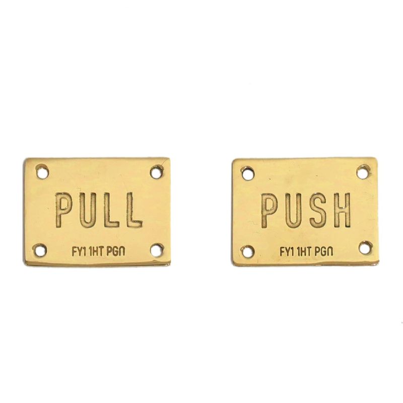 BRASS DOOR PLATE PUSH&PULL / ブラス ドアプレート プッシュ＆プル 2枚セット 【982360002